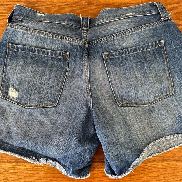 J. Crew Cuff Jean Shorts Womens Size 29 Rolled Cuff Blue Stretch Denim Mid Rise - Picture 3 of 3